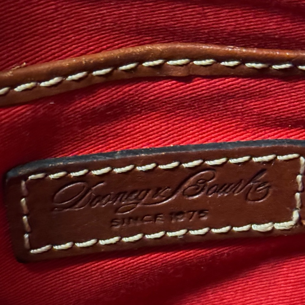 Dooney & Bourke Brown Leather Tote with Tan Straps - Picture 7 of 16